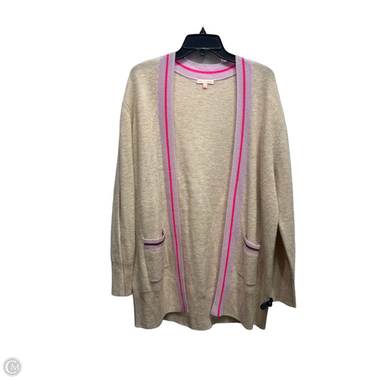 Sweater Cardigan By lisa todd  In Cream & Purple, Size: L