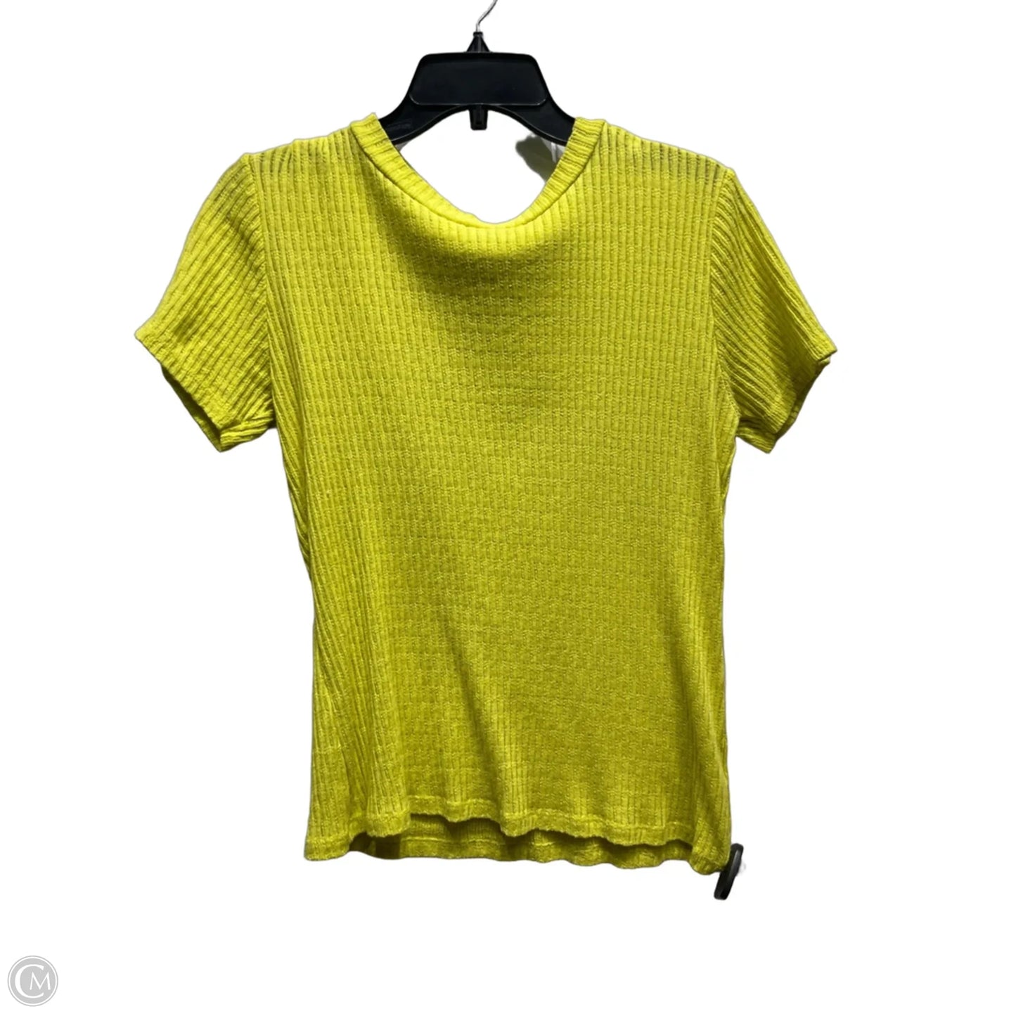 Top Short Sleeve Basic By Pilcro In Chartreuse, Size: L