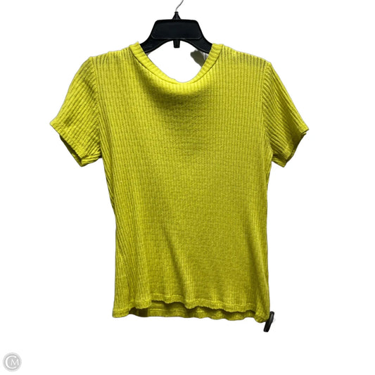 Top Short Sleeve Basic By Pilcro In Chartreuse, Size: L