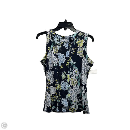 Top Sleeveless Designer By Karl Lagerfeld In Blue & Yellow, Size: S
