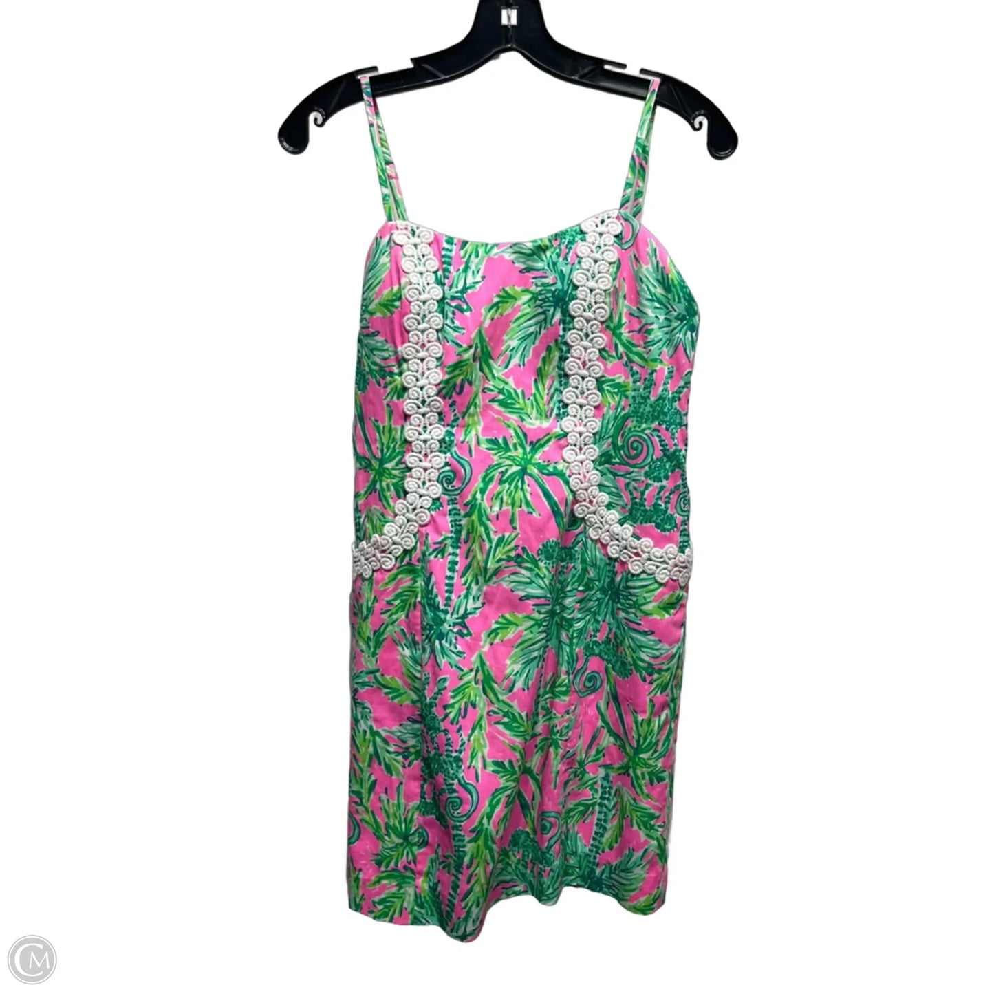 Dress Designer By Lilly Pulitzer In Green & Pink, Size: 2