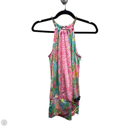 Top Sleeveless By Lilly Pulitzer In Green & Pink, Size: Xxs