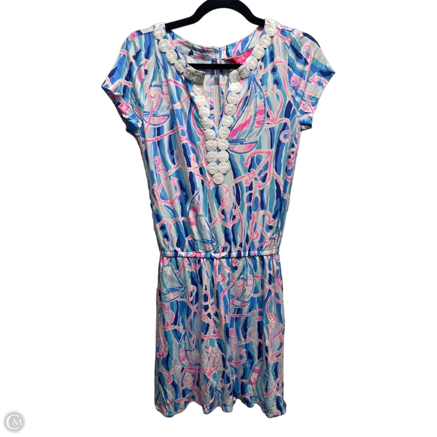 Romper Designer By Lilly Pulitzer In Blue & Pink, Size: Xs