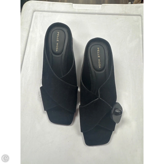 Sandals Heels Block By PELLE MODA In Black, Size: 8.5