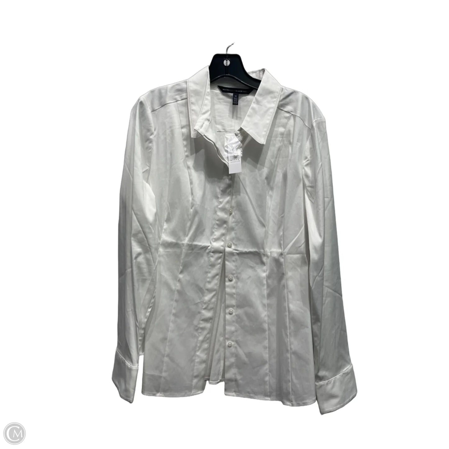 Top Long Sleeve By White House Black Market In White, Size: 14