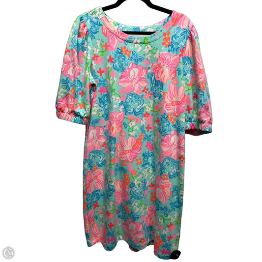 Dress Designer By Lilly Pulitzer In Blue & Orange, Size: Xlarge