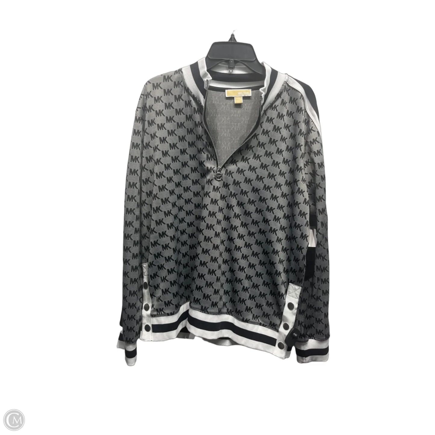 Sweatshirt Collar By Michael By Michael Kors In Black & White, Size: Xl
