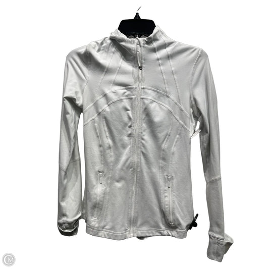 Athletic Jacket By Lululemon In White, Size: 6