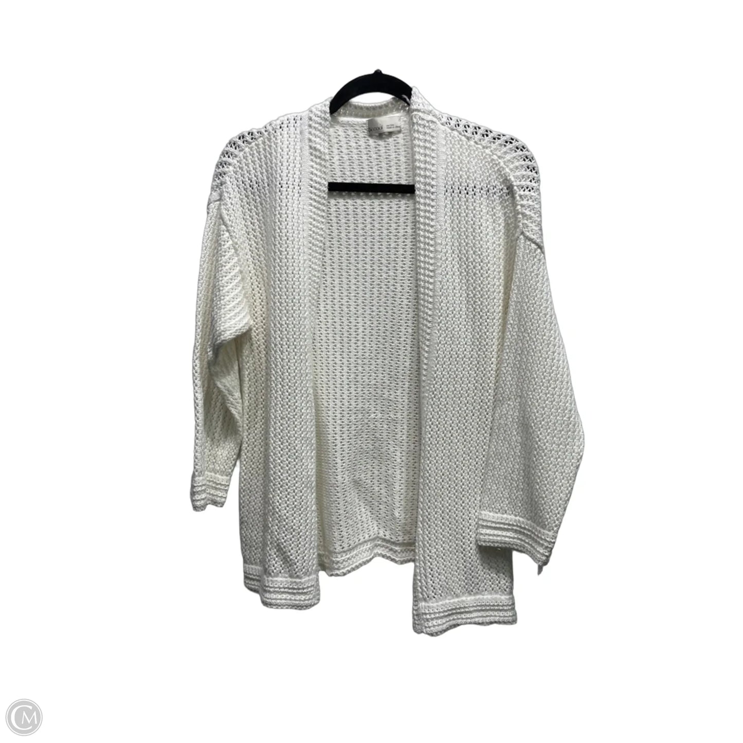 Sweater Cardigan By Be Cool In White, Size: M