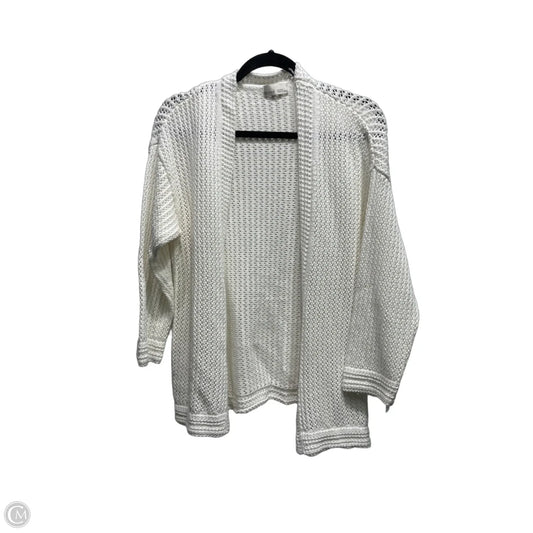 Sweater Cardigan By Be Cool In White, Size: M