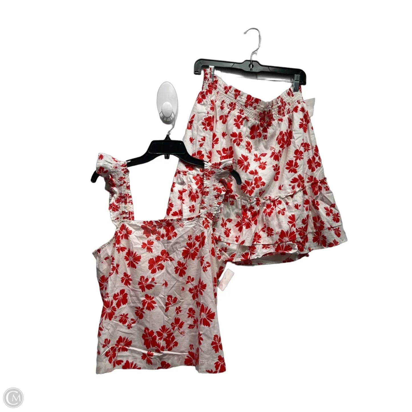 Skirt Set 2pc By J. Crew In Red & White, Size: L