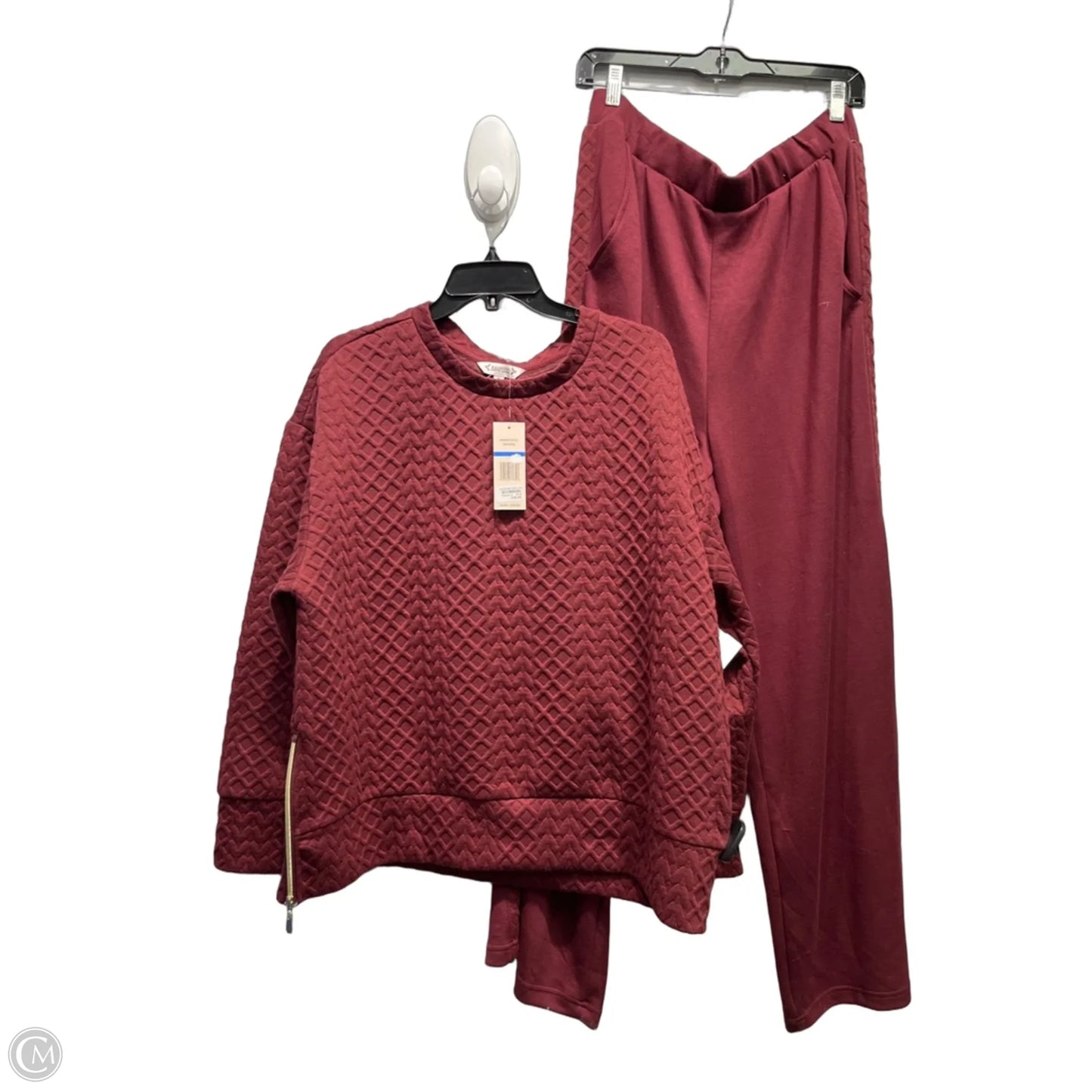 Pants Suit 2pc By Nanette By Nanette Lepore In Maroon, Size: Xl