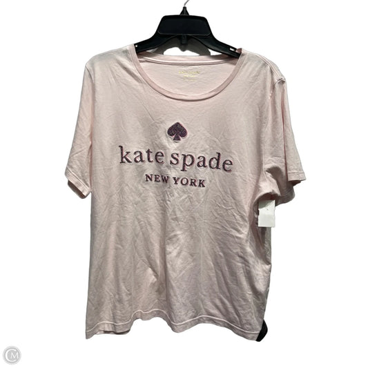 Top Short Sleeve Designer By Kate Spade In Pink, Size: Xl