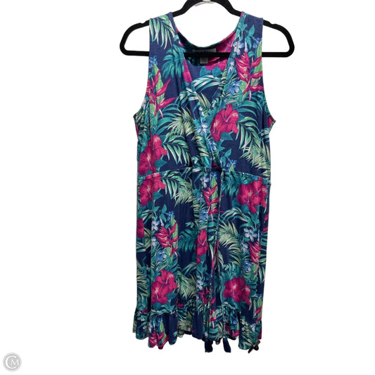 Dress Casual Short By Tommy Bahama In Blue & Pink, Size: L
