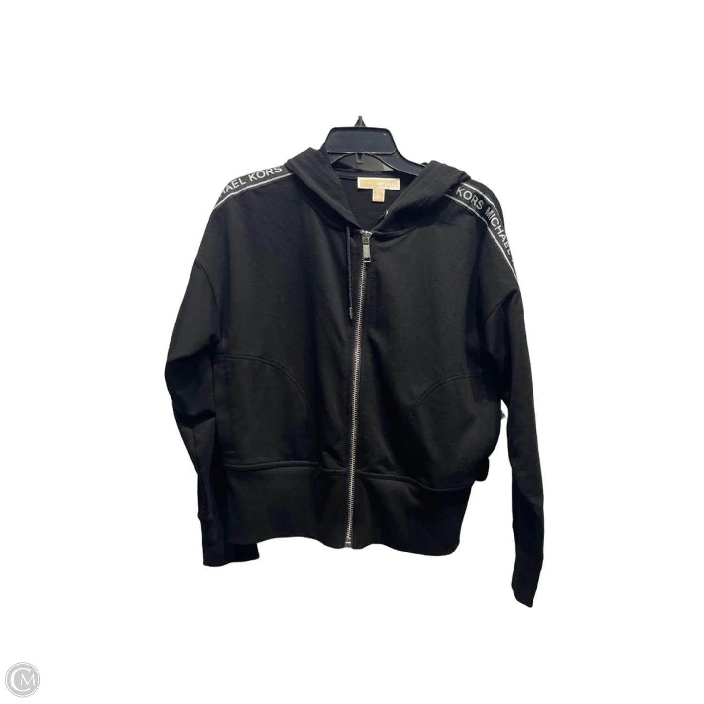 Sweatshirt Hoodie By Michael By Michael Kors In Black & White, Size: L