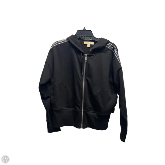 Sweatshirt Hoodie By Michael By Michael Kors In Black & White, Size: L