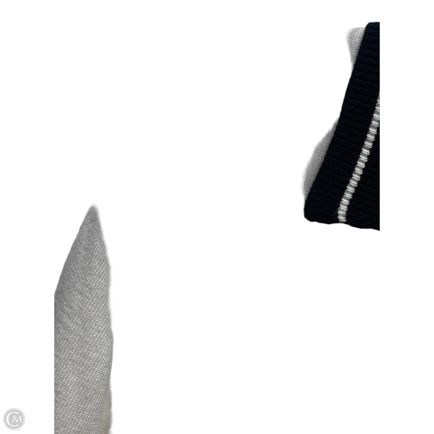 Top Short Sleeve Designer By Karl Lagerfeld In Black & White, Size: Xl