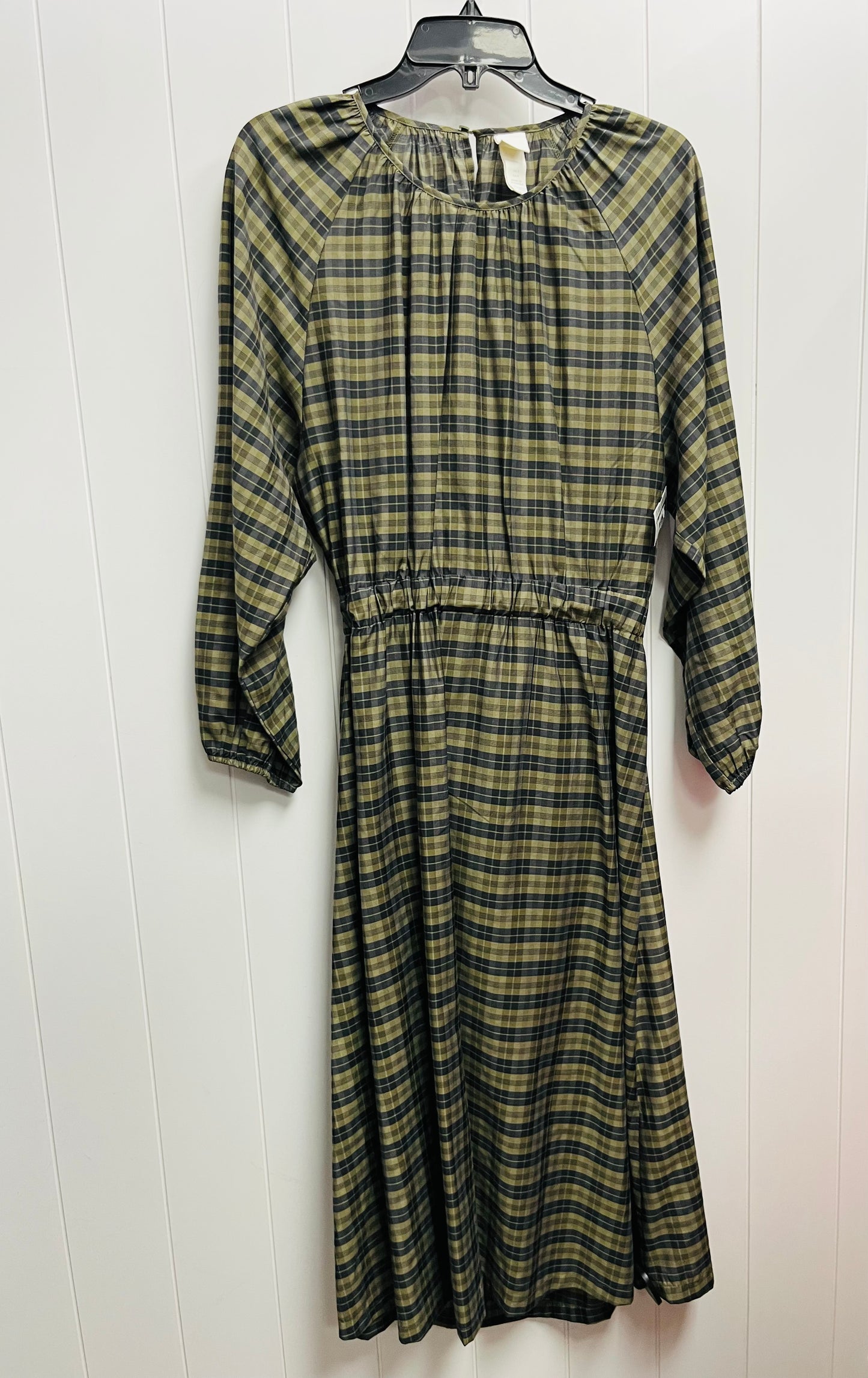 Dress Casual Midi By H&m In Green, Size: S