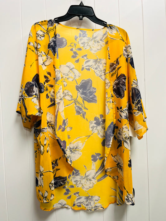 Kimono By Clothes Mentor In Blue & Yellow, Size: Onesize