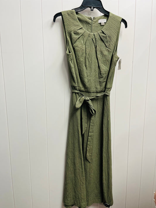 Dress Casual Midi By Calvin Klein In Green, Size: 10