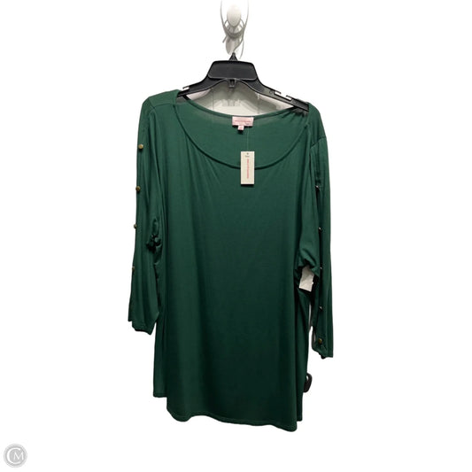 Top Long Sleeve By  molly isadora In Green, Size: 2x