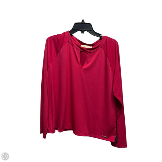 Top Long Sleeve By Michael By Michael Kors In Red, Size: Xl