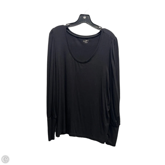 Top Long Sleeve By Loft In Black, Size: L