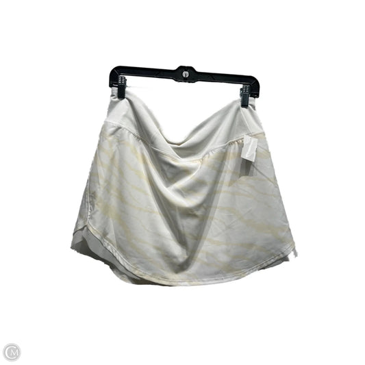 Athletic Skort By Calia In Cream & White, Size: L