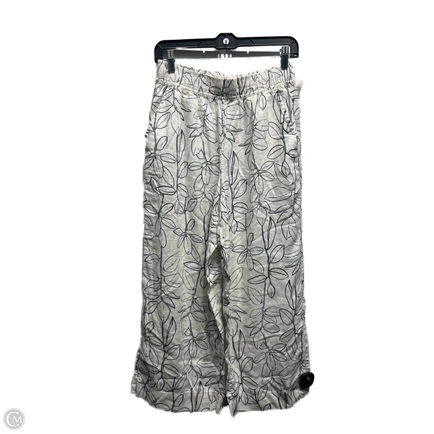 Pants Linen By Cynthia Rowley In Black & White, Size: S