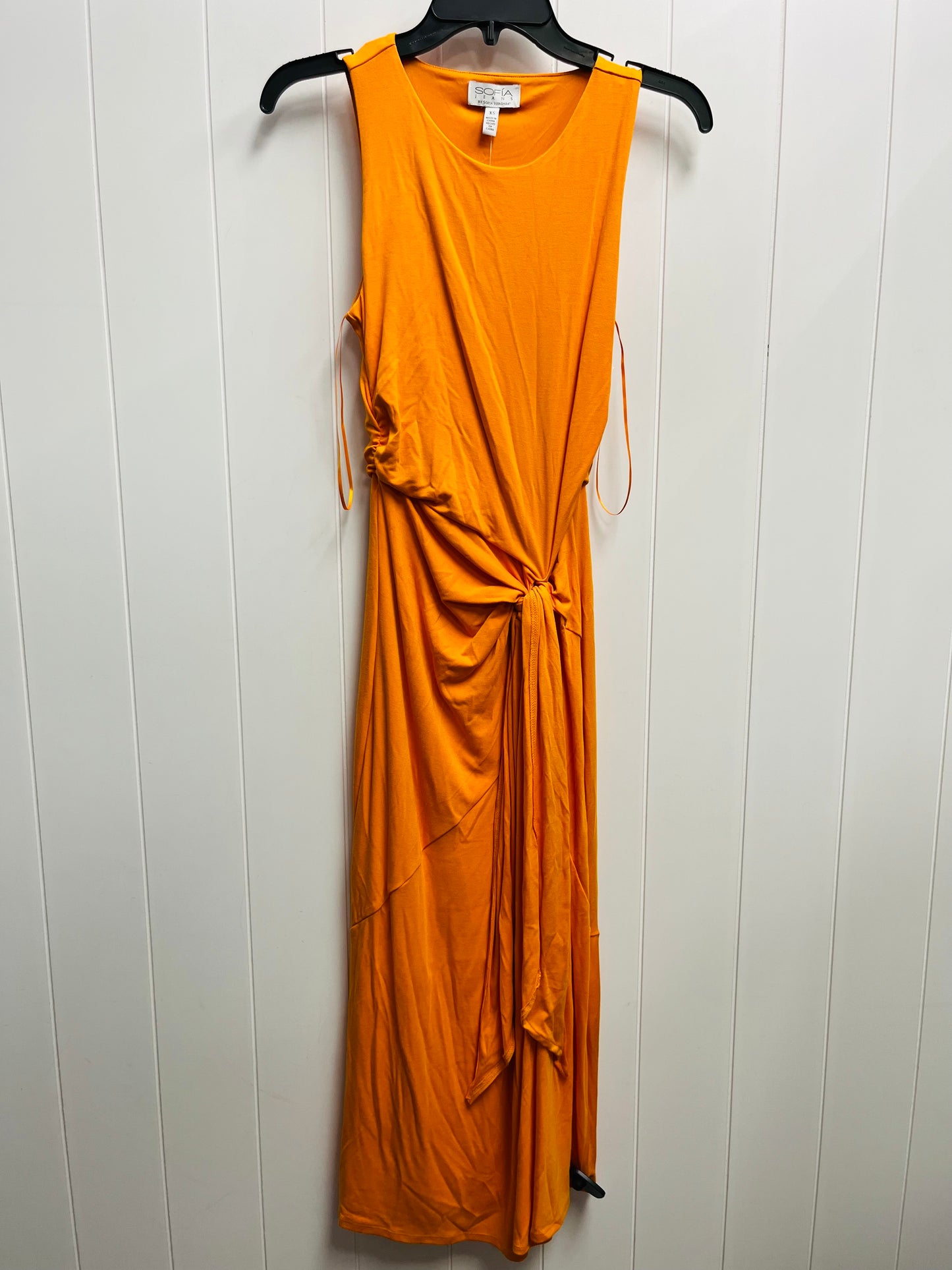 Dress Casual Midi By Sofia By Sofia Vergara In Orange, Size: Xs