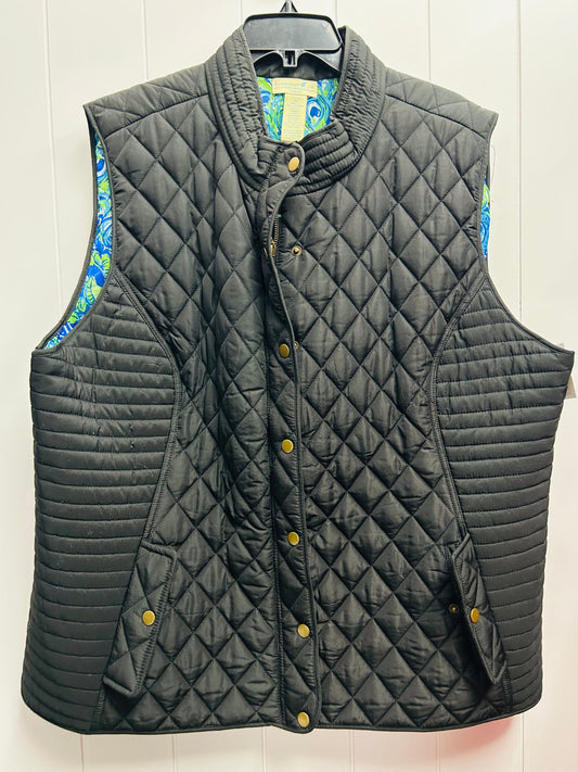 Vest Puffer & Quilted By Caribbean Joe In Black, Size: 2x