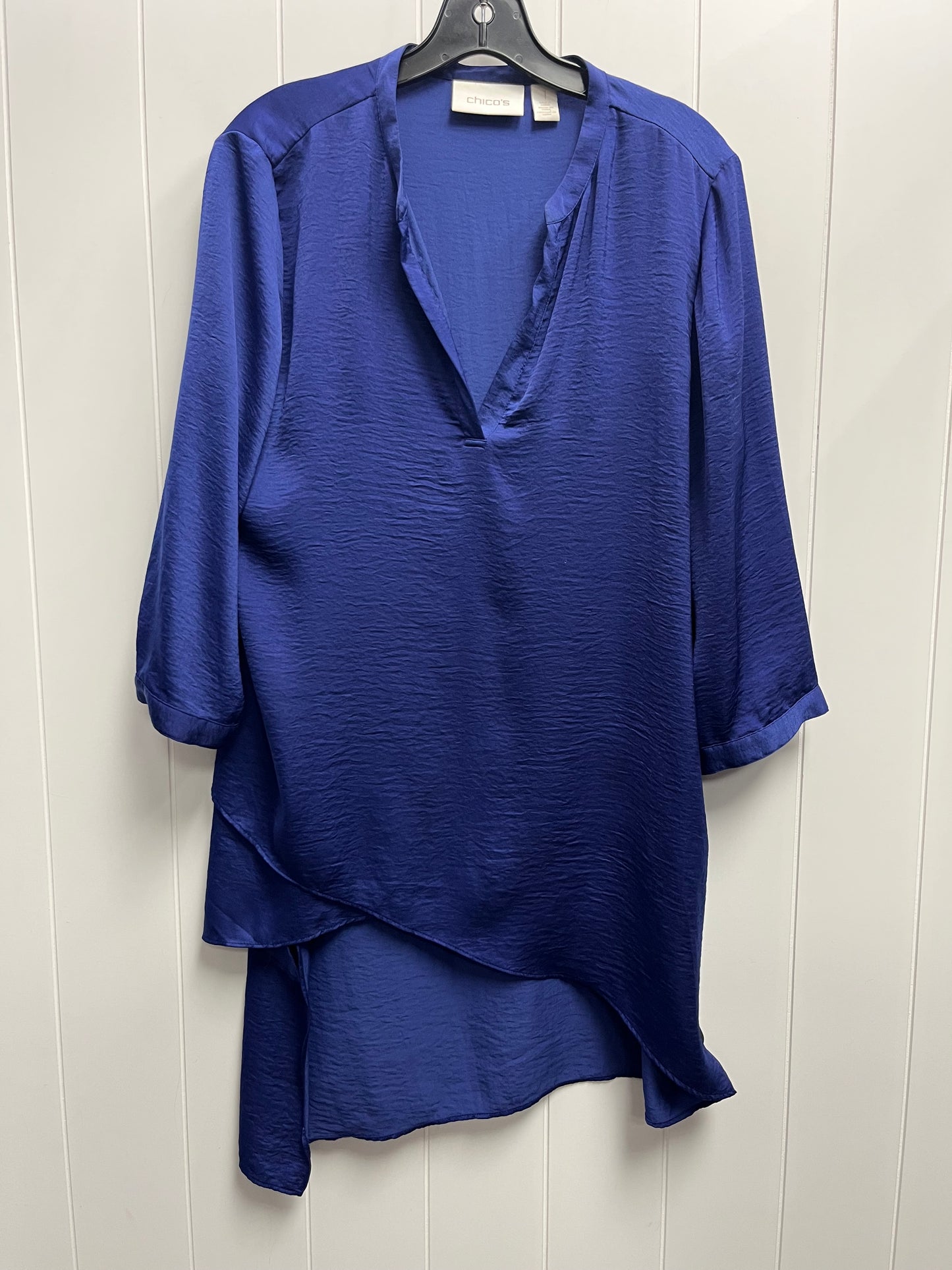 Top Long Sleeve By Chicos In Blue, Size: M