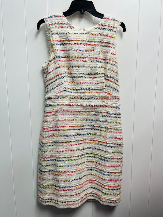 Dress Work By J. Crew In Cream & Pink, Size: 8