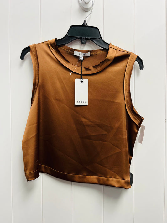 Top Sleeveless By Ro & De In Brown, Size: S