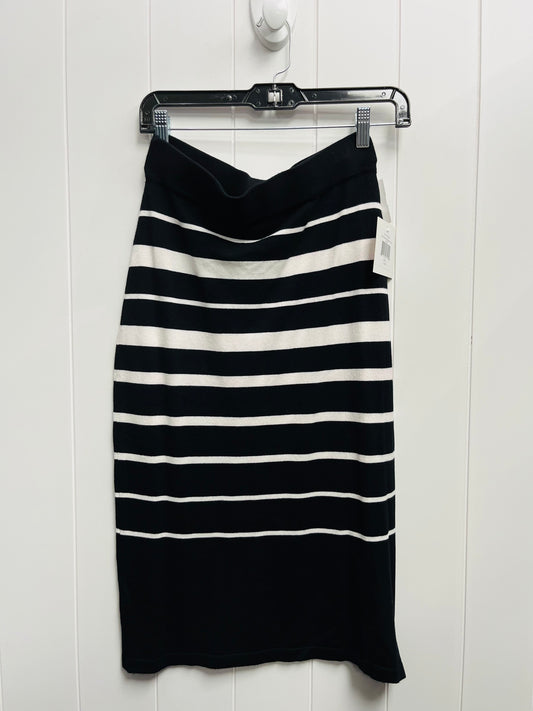 Skirt Midi By Ellen Tracy In Black & White, Size: S