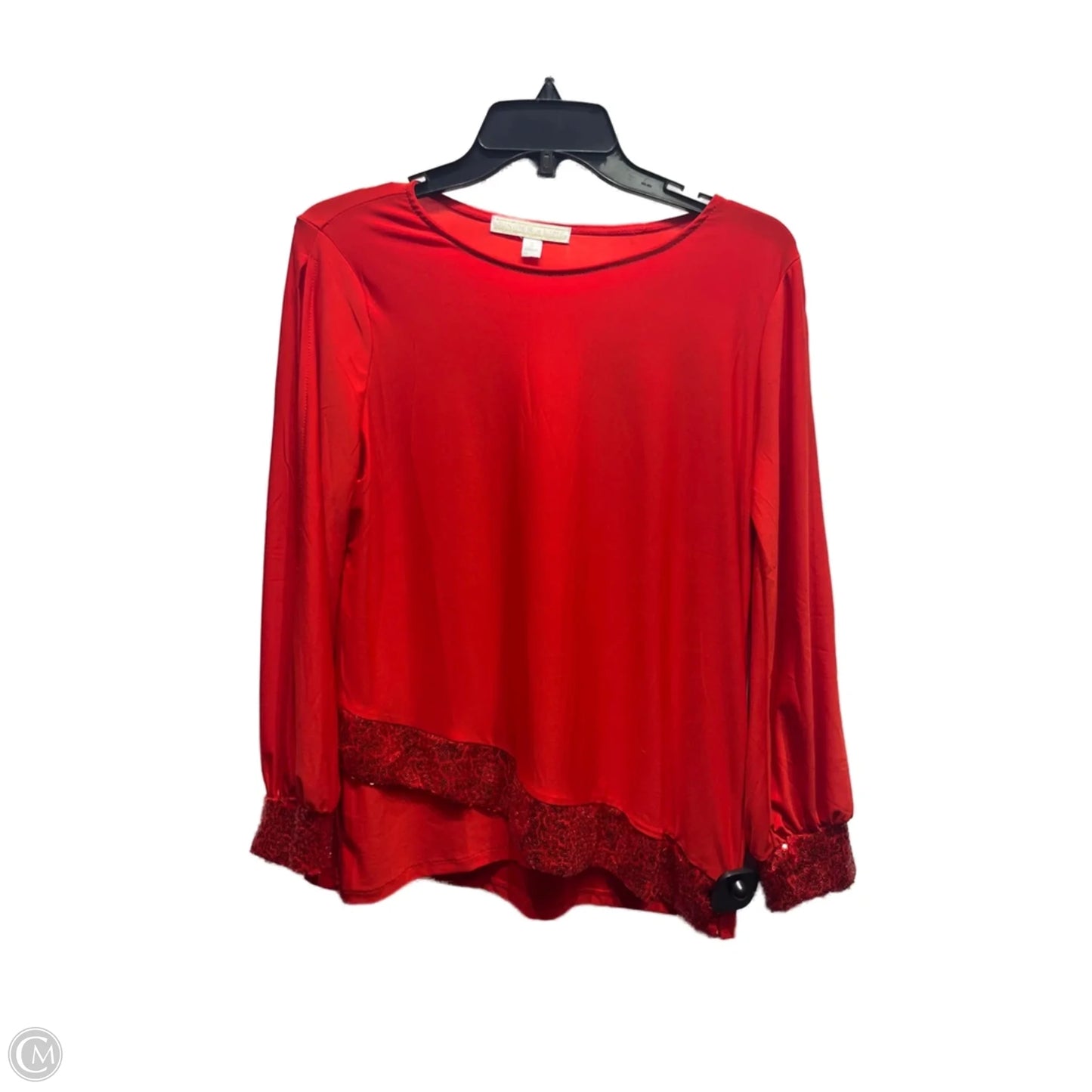 Top Long Sleeve By Clothes Mentor In Red, Size: S