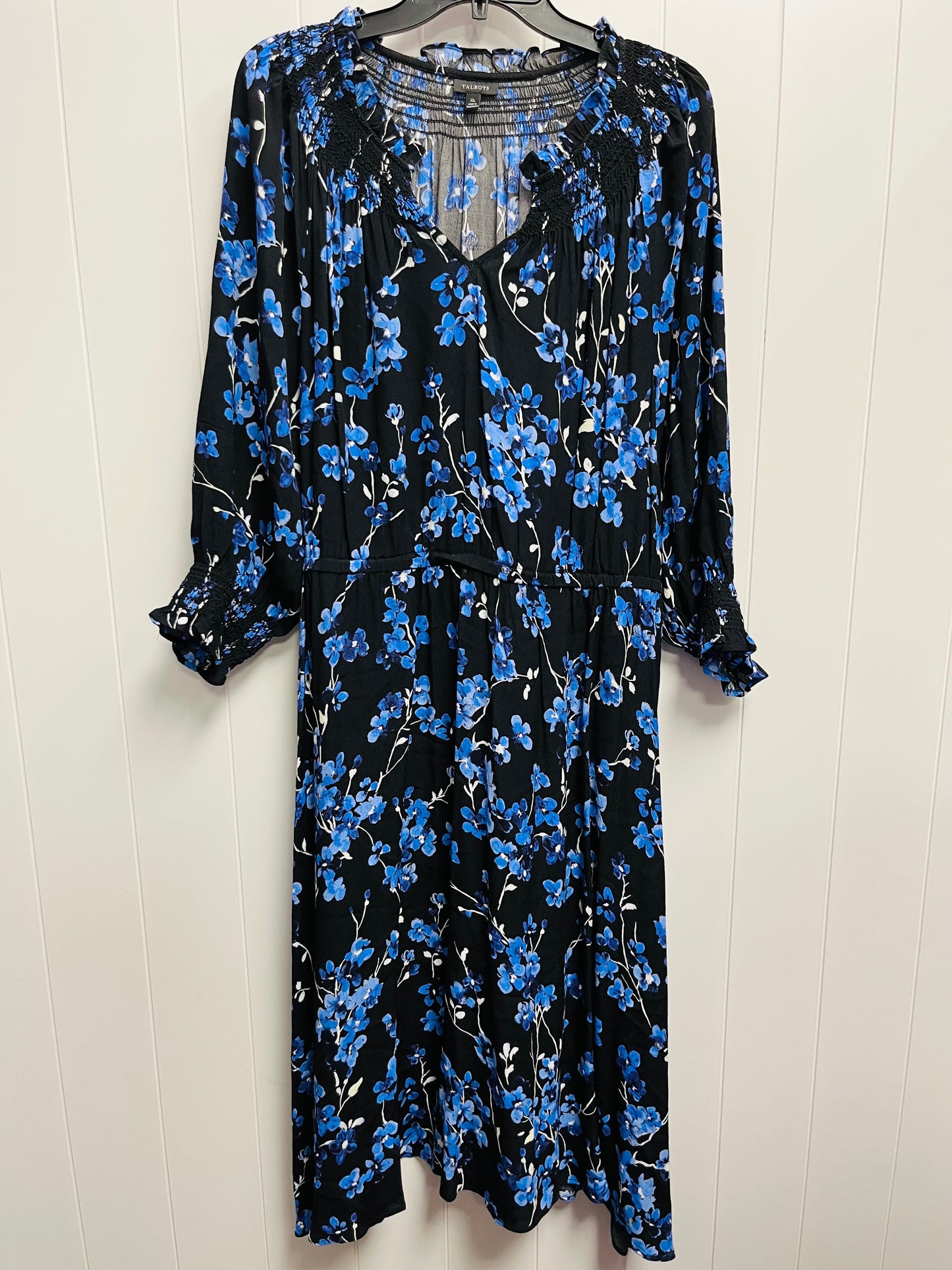 Dress Work By Talbots In Black & Blue, Size: Xl