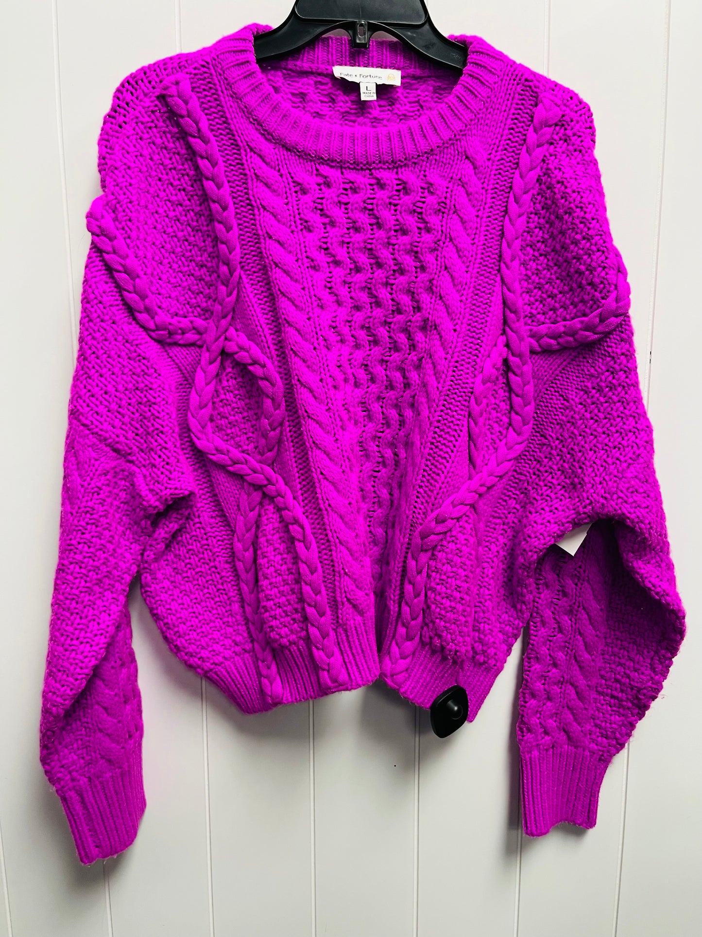 Sweater By  fate and fortune In Purple, Size: L