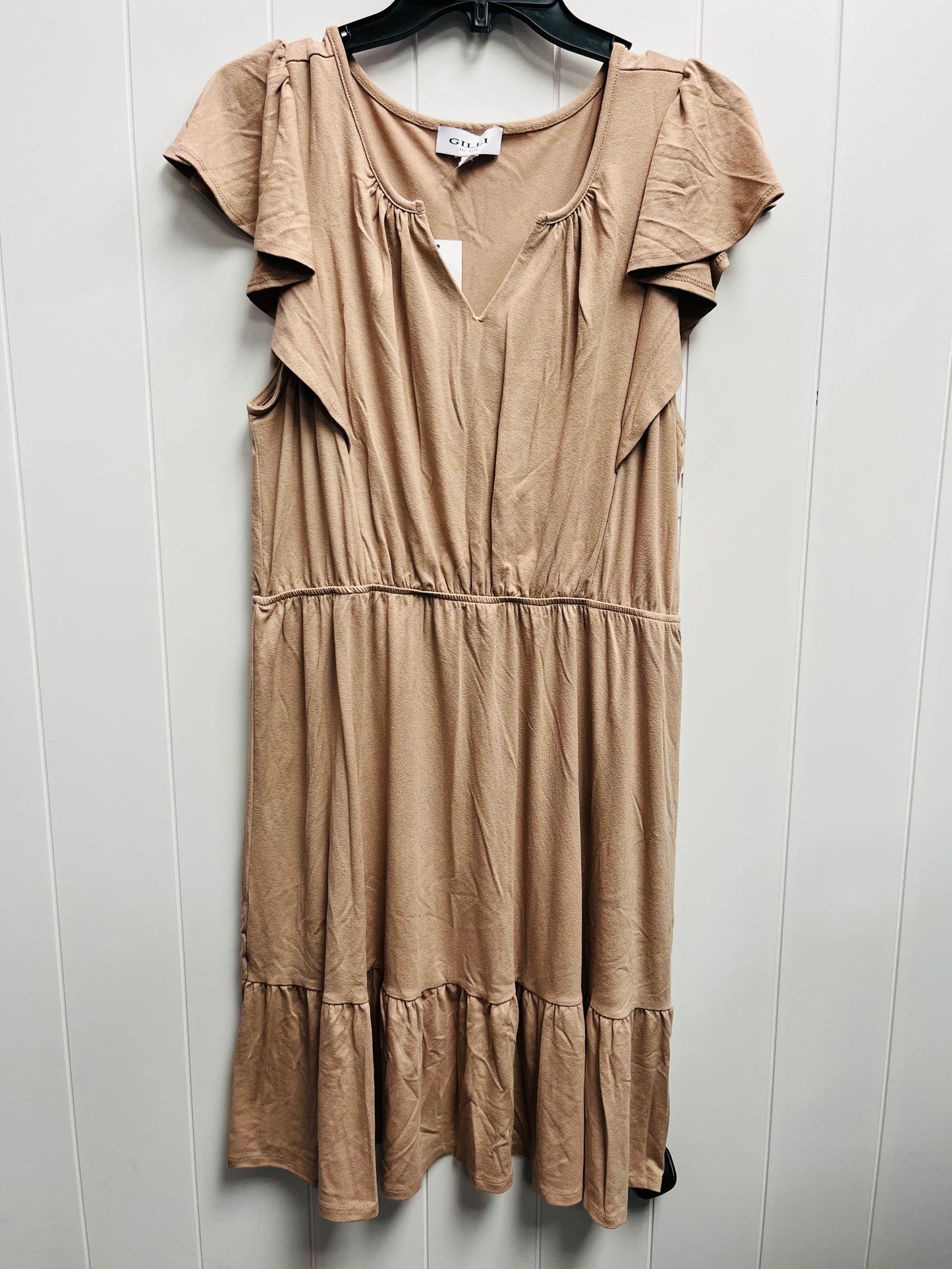 Dress Casual Short By Gilli In Tan, Size: Xl