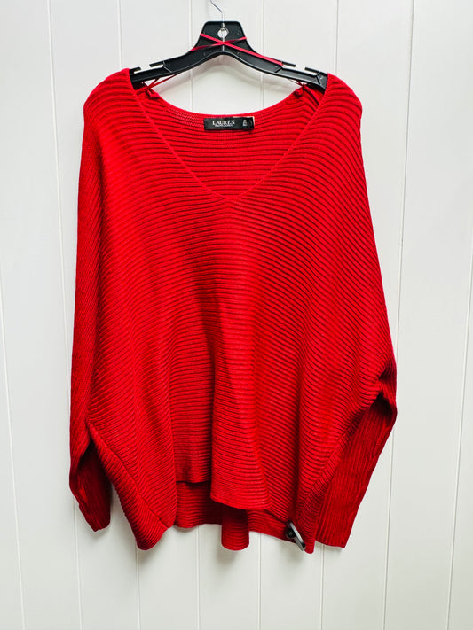 Sweater By Lauren By Ralph Lauren In Red, Size: 3x
