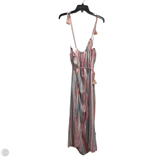 Dress Casual Maxi By Time And Tru In Green & Pink, Size: Xxl