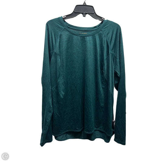 Athletic Top Long Sleeve Crewneck By Tek Gear In Green, Size: 1x