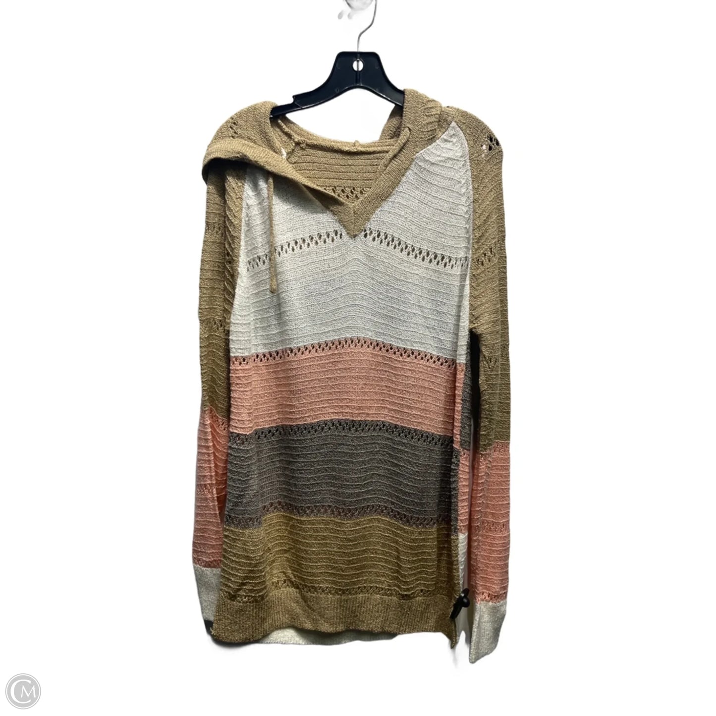 Top Long Sleeve By Clothes Mentor In Pink & Tan, Size: M