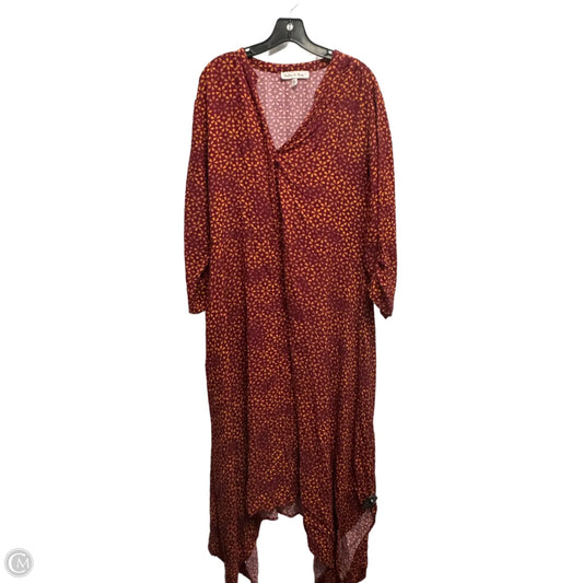 Dress Casual Maxi By Clothes Mentor In Orange & Red, Size: Xl