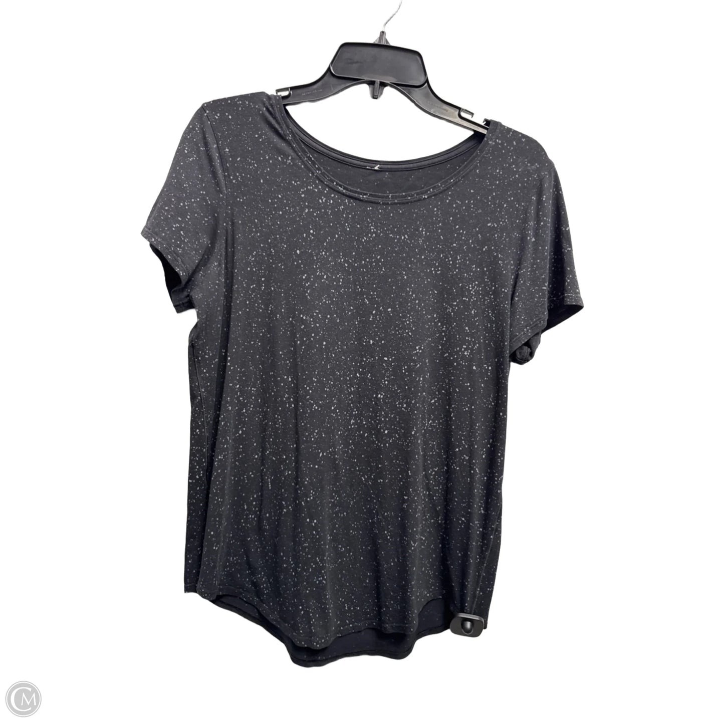 Athletic Top Short Sleeve By Lululemon In Black, Size: M