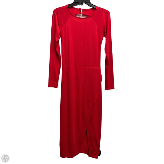 Dress Casual Midi By Asos In Red, Size: 8