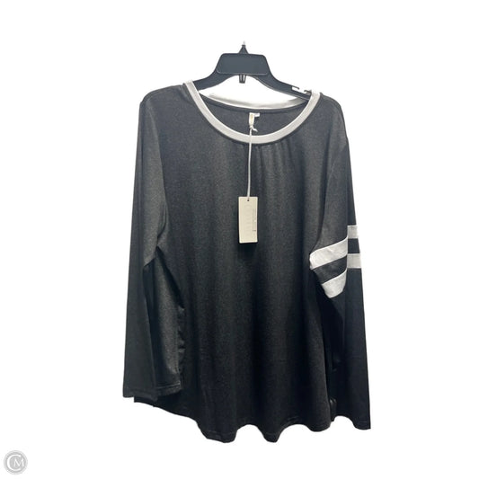 Top Long Sleeve By Clothes Mentor In Grey, Size: 3x