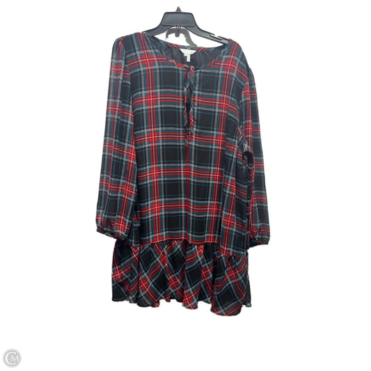 Dress Casual Short By Draper James In Green & Red, Size: Xxl