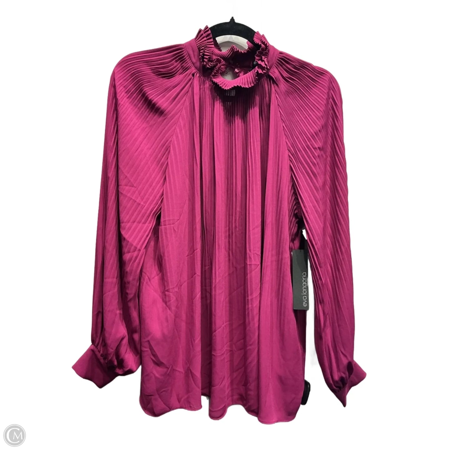 Blouse Long Sleeve By EVA LONGORIA In Purple, Size: S