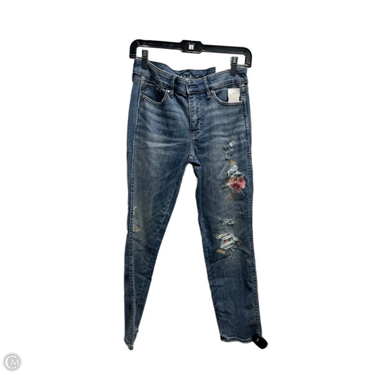 Jeans Straight By White House Black Market In Blue Denim, Size: 4